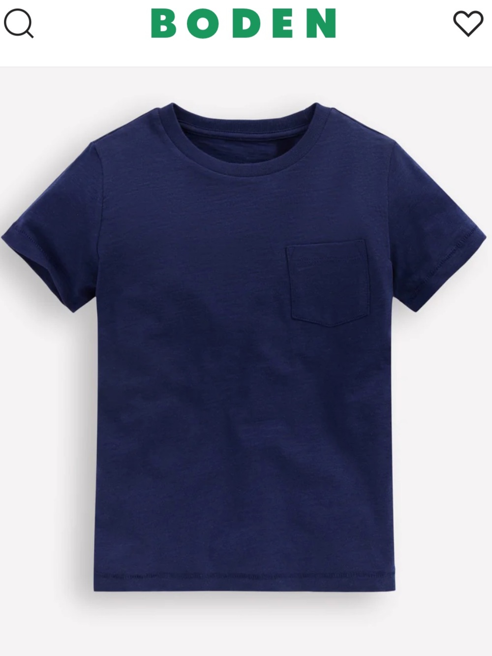 Mini Boden Everyday Short Sleeve T-Shirt in College Navy Size 13-14 Yrs